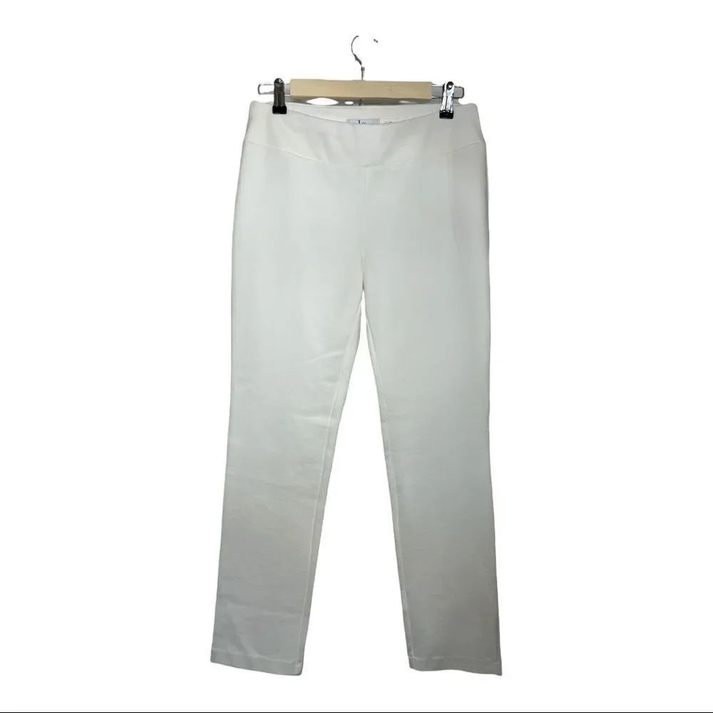LENA GABRIELLE Women's Straight Leg Ponte Pants Off White Size 8